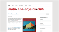 Desktop Screenshot of mathandphysicsclub.com